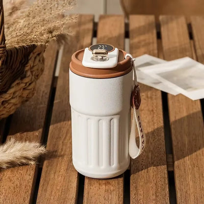 Stainless Steel Insulated Cup Display Temperature Coffee Cup Intelligent Car Mounted Water Cup Gift Drinking Tool