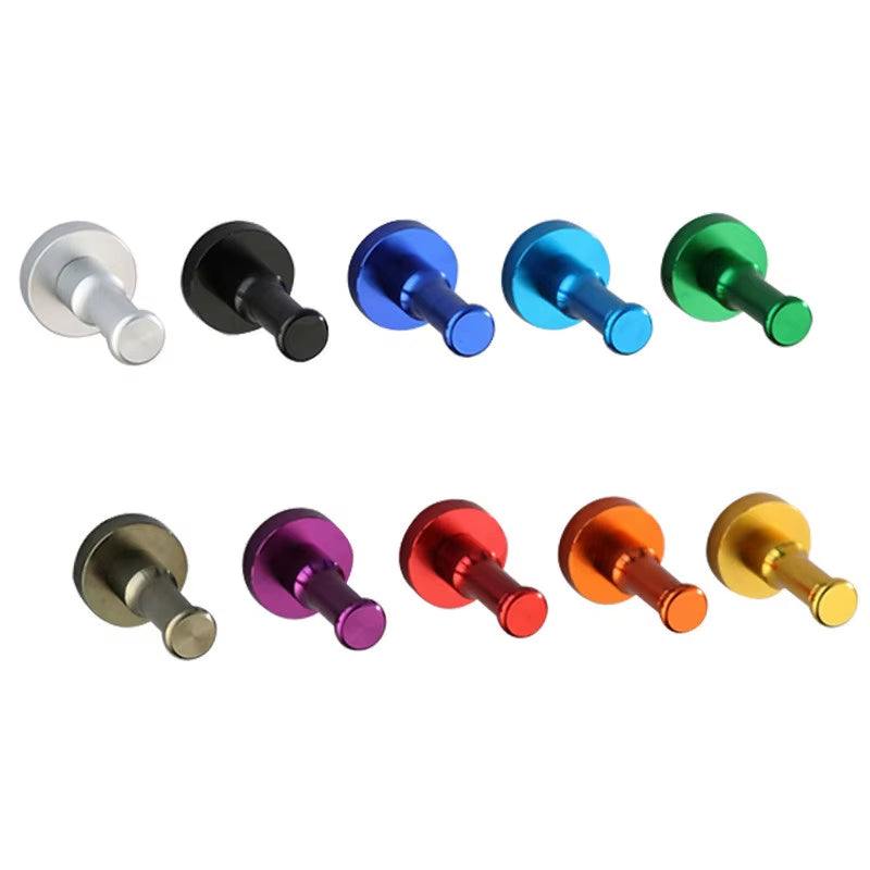 Space Aluminum Hook Home Kitchen Wall Hanger Door Key Towel Hook Colorful Clothes Holder Kitchen Gadget Bathroom Accessories